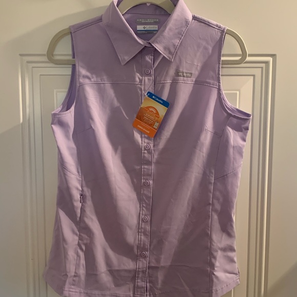 Columbia Omni Shade Sleeveless Shirt Purple Size S - Picture 1 of 4